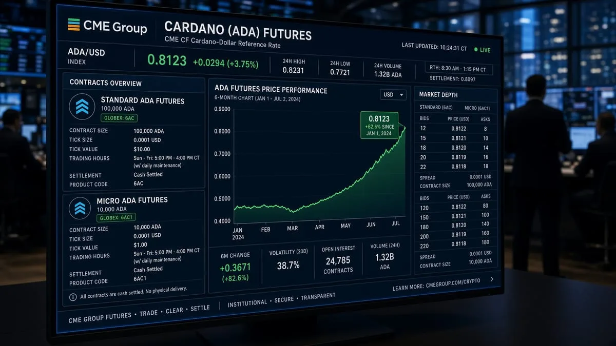 Cardano News - CME Cardano Futures Reach Six-Month Regulatory Milestone