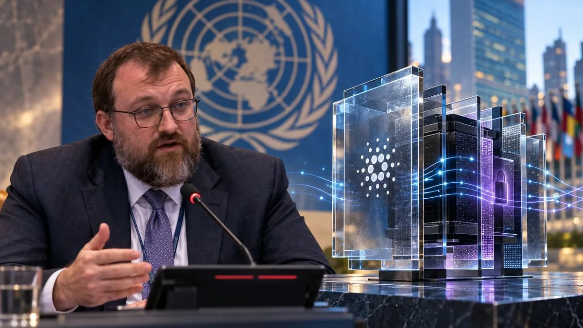 Cardano News - Hoskinson at the UN Proposes Compliance Through Blockchain