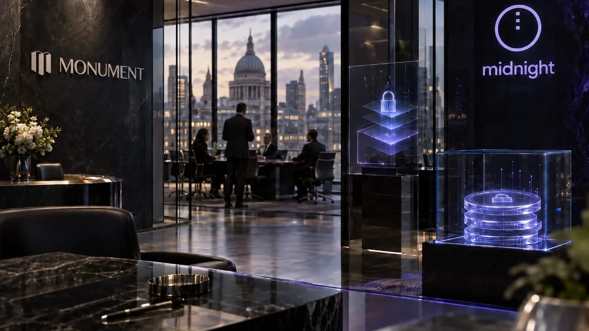 Cardano News - Monument Bank Targets November for £250M Midnight Deposit Launch