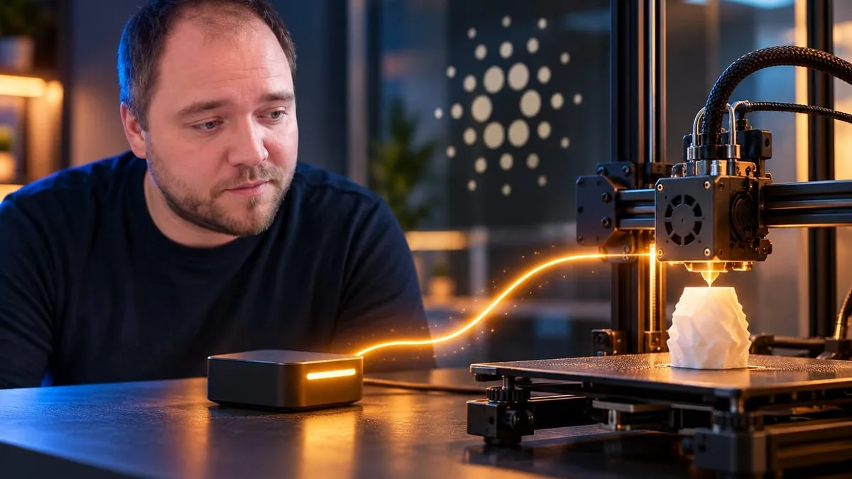 Cardano News - Thomas Kammerlocher demonstriert Cardano x402 mit 3D Druck Bestellungen